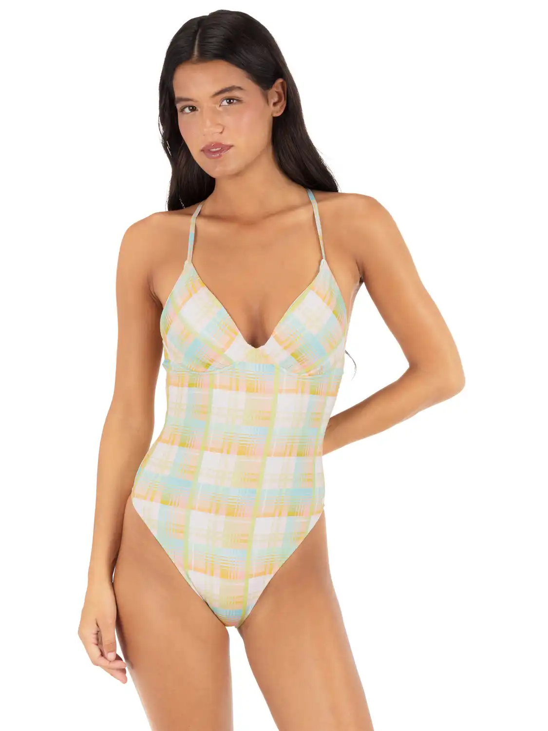 Vacay Plaid Soft Cup Moderate One Piece
