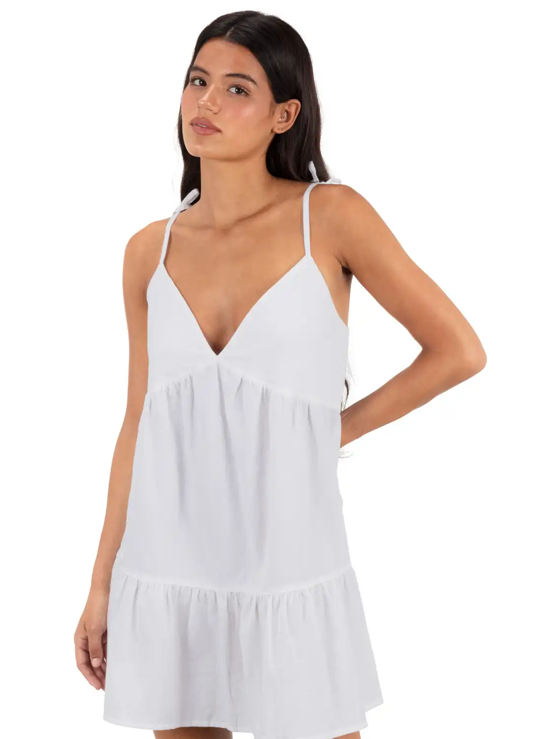 Solid Mini Dress