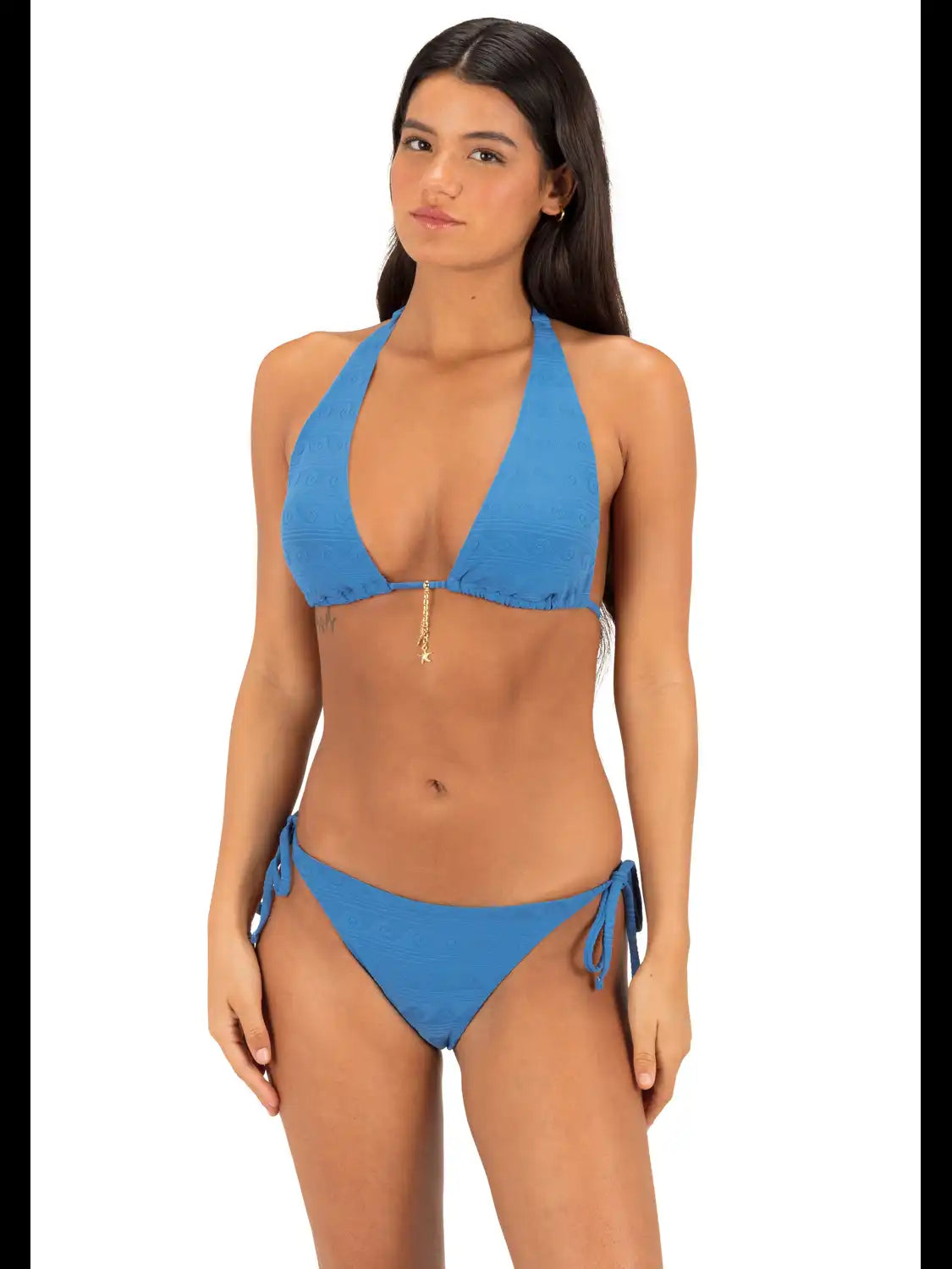 Wave Jacquard Stripe Cheeky Tie Side Bottom