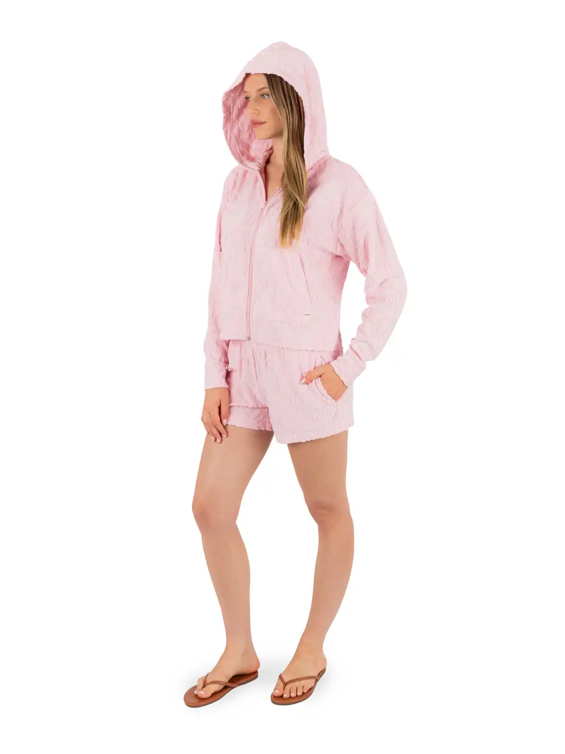 Castaway Palms Crop Zip Hoodie