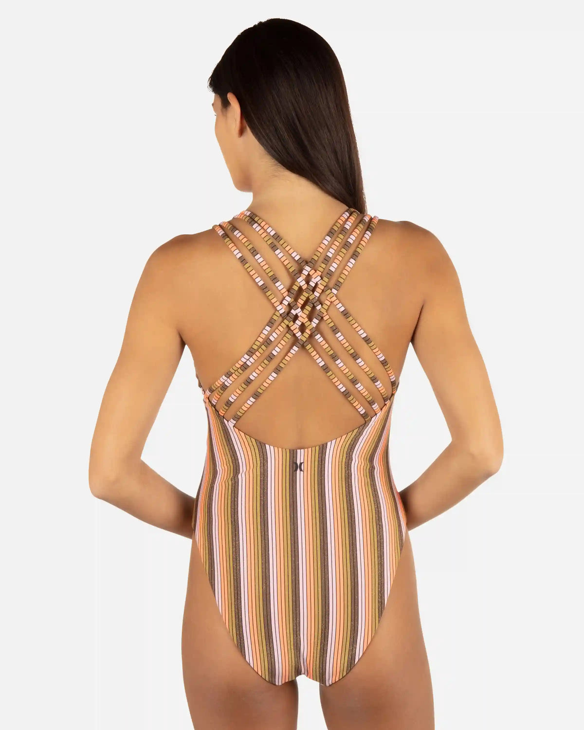 Sunset Shine Stripe Moderate Crossback One Piece