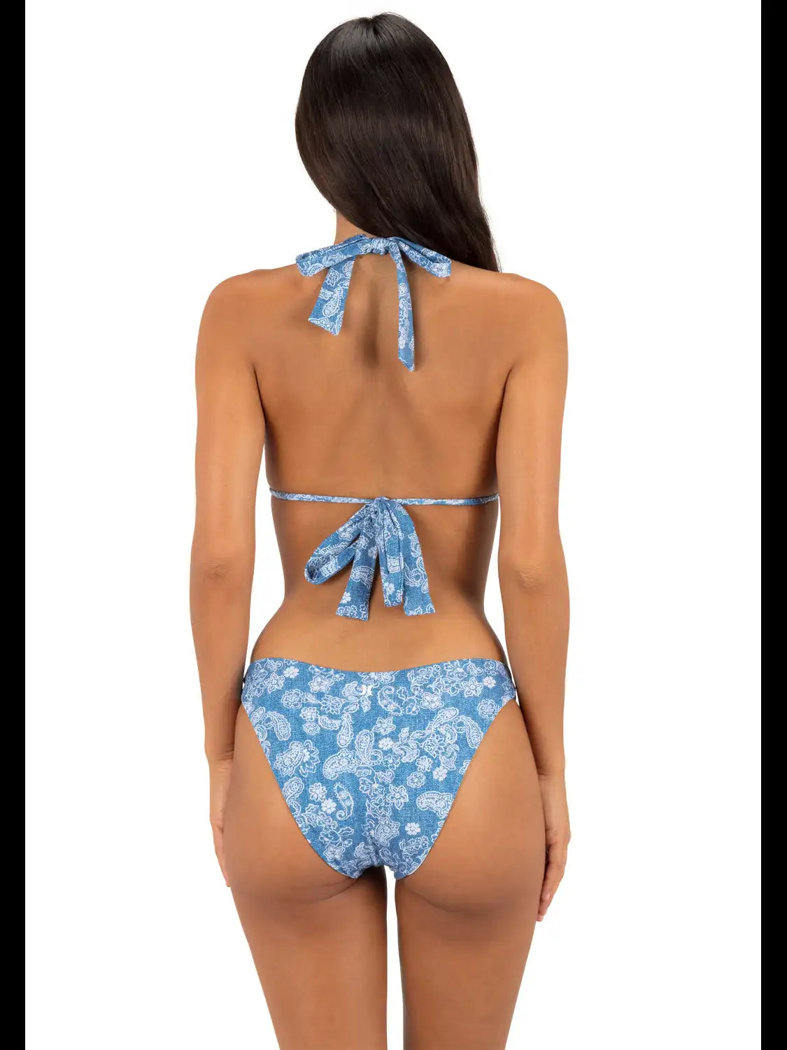 Denim Paisley Moderate Scoop Knot Bottom