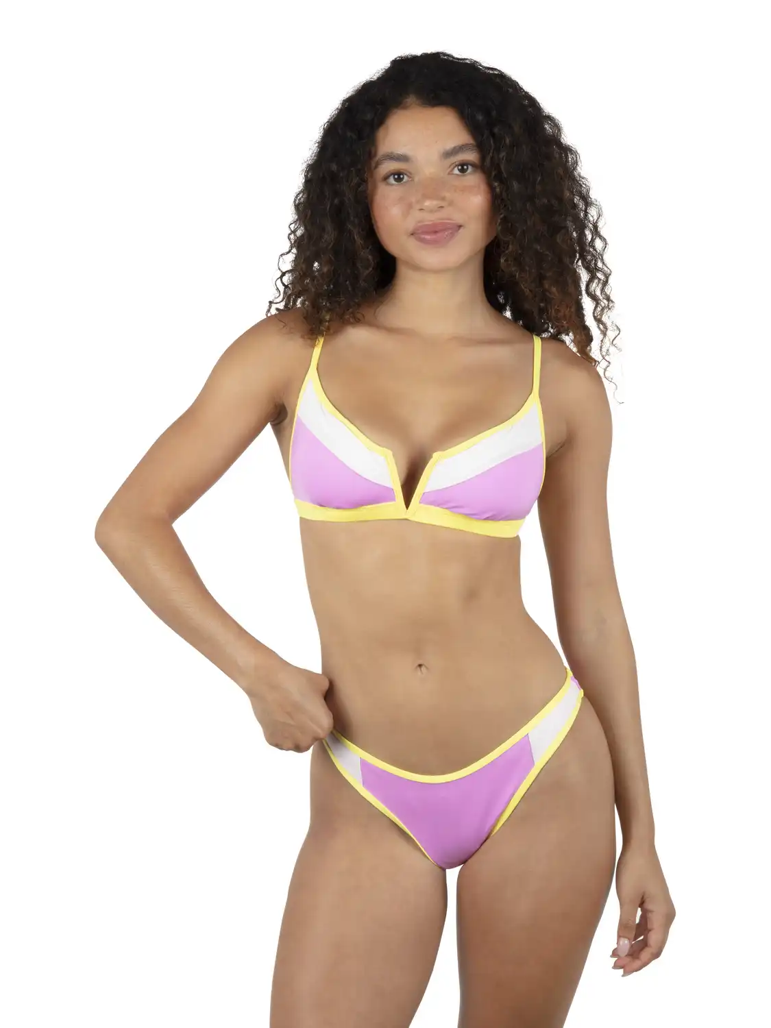 Summer Block V Wire Bralette Bikini Top