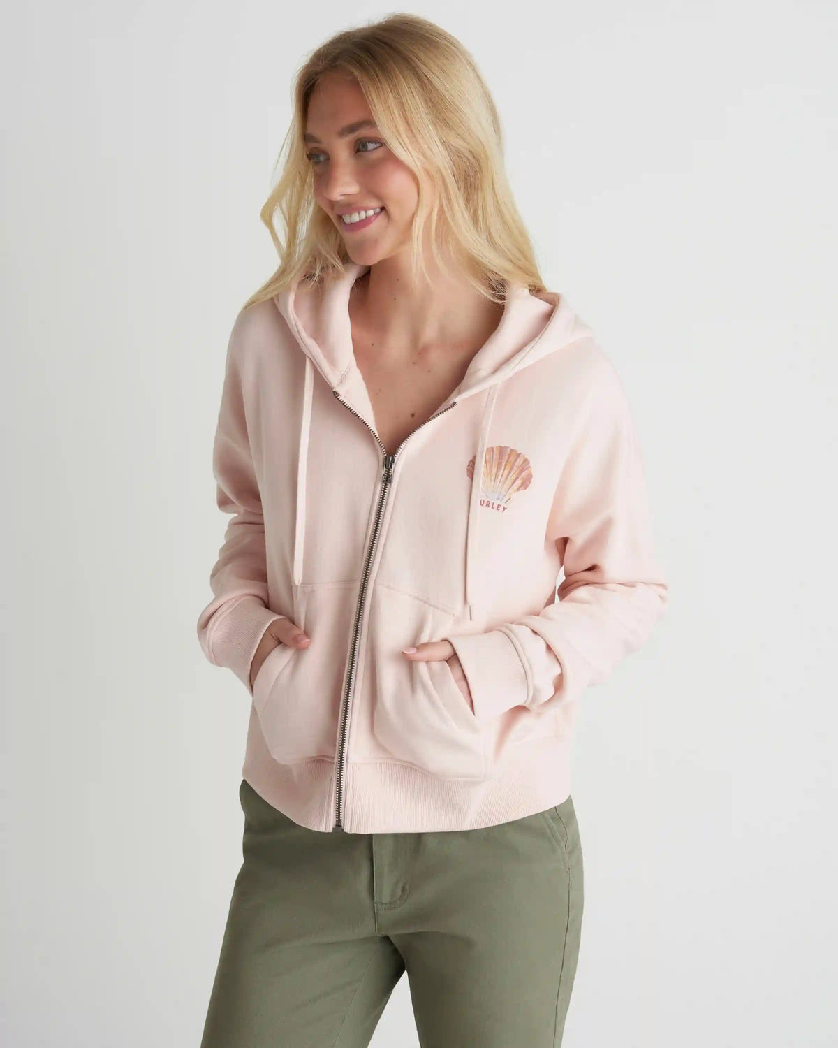 Shell Yeah Crop Zip Hoodie