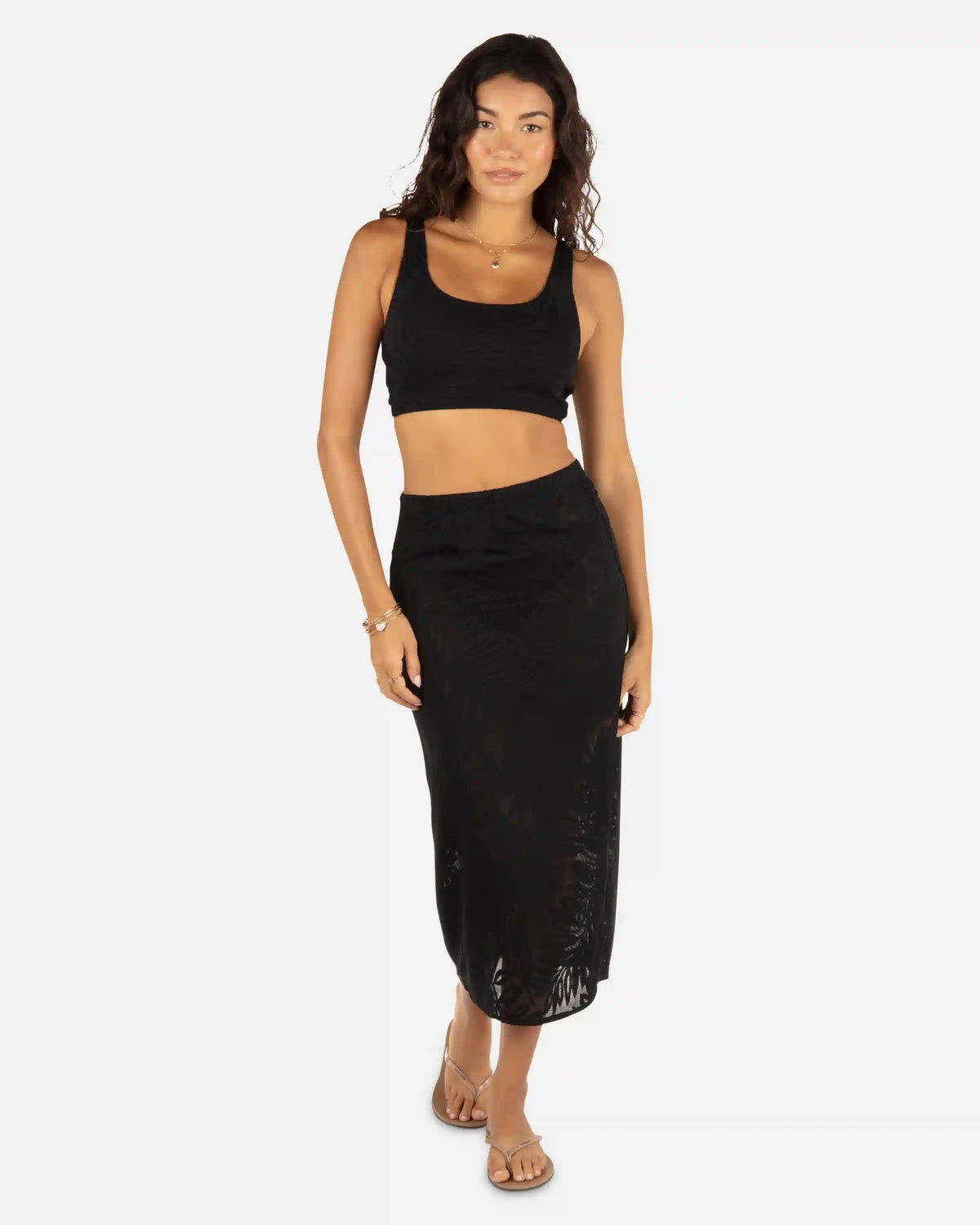 Ulu Leaf Midi Skirt