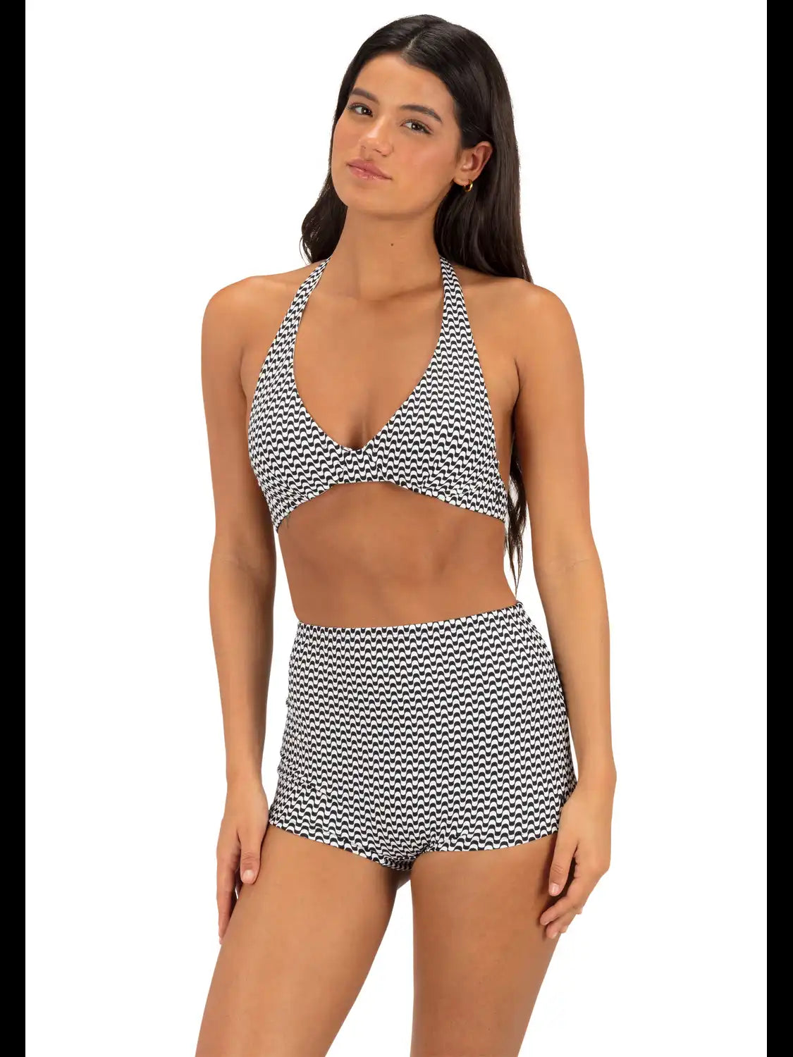 Max Poptic Stripe Soft Cup Halter Top