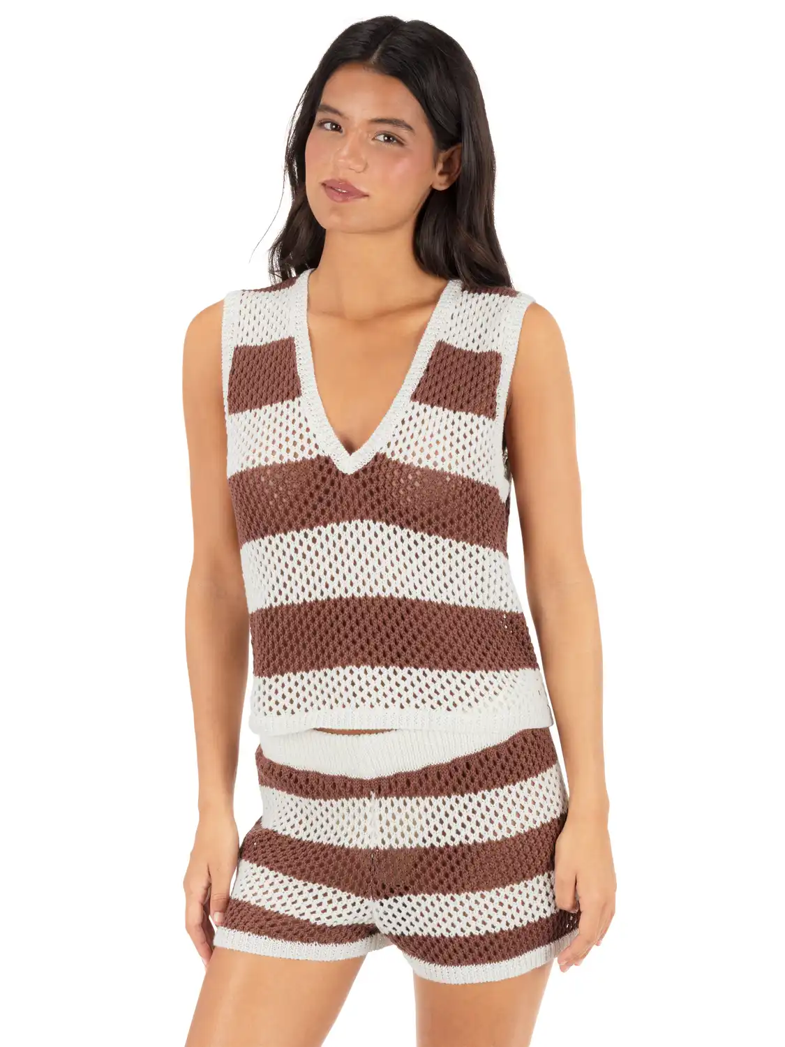Stripe Crochet Vest