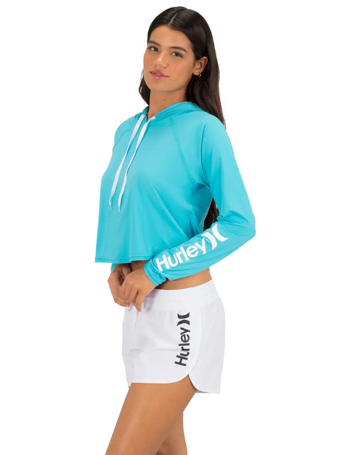 One & Only Solid Long Sleeve Hooded Rashguard